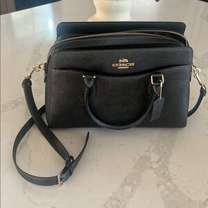 Coach Black Leather Women's Bag